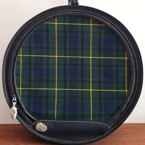 Vintage Atlantic Tartan Round Suitcase